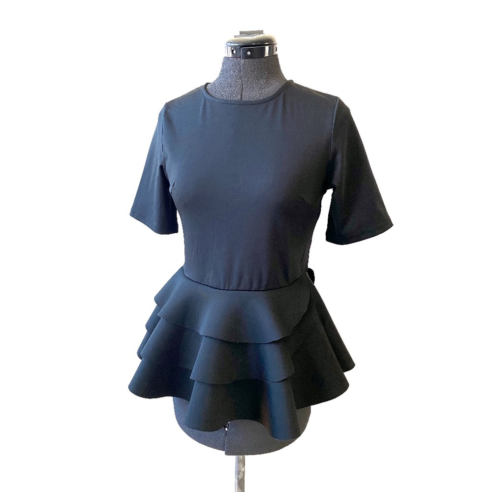 Black Peplum Shirt